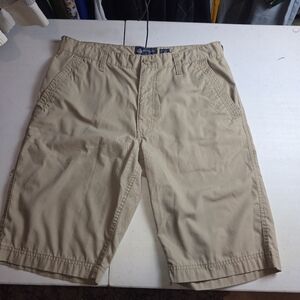 American Rag Men’s Chino Shorts 34 Beige Khaki Casual Cotton Flat Front